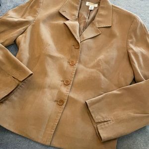 TALBOTS Faux Suede Blazer Jacket